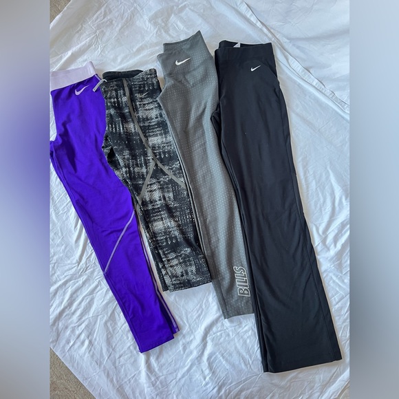Bundle of 4 pairs of Nike leggings! Includes purple full-length dri-fit - Picture 2 of 4